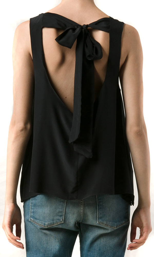 Backless Black Blouse View 4